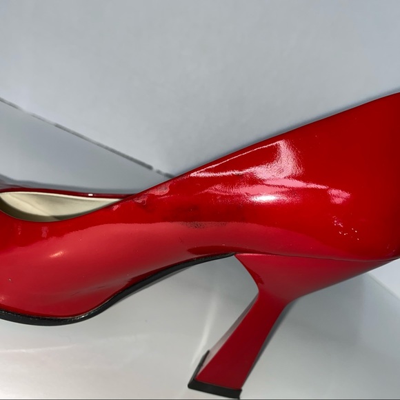 MIU MIU Vintage Red Round Toe, Triangle Heel 37.5 - Picture 3 of 10